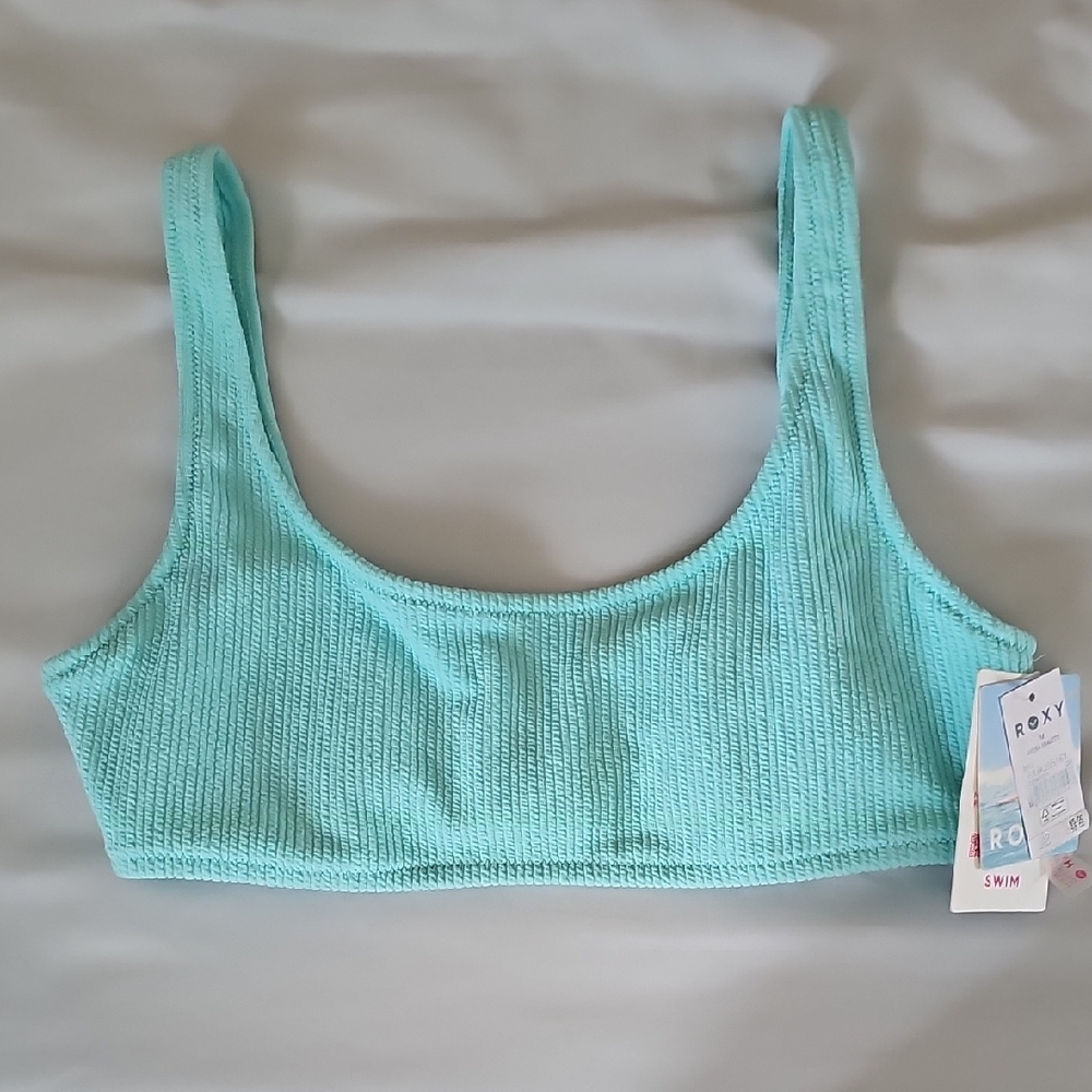 NWT Roxy Aruba Bralette Bikini Top - Bright Light Blue, US M
